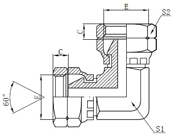 Dibuix d'adaptador BSP femella